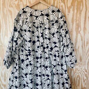 H&M Black Mini Dress XL – 3/4 Sleeve, Flowy Fit